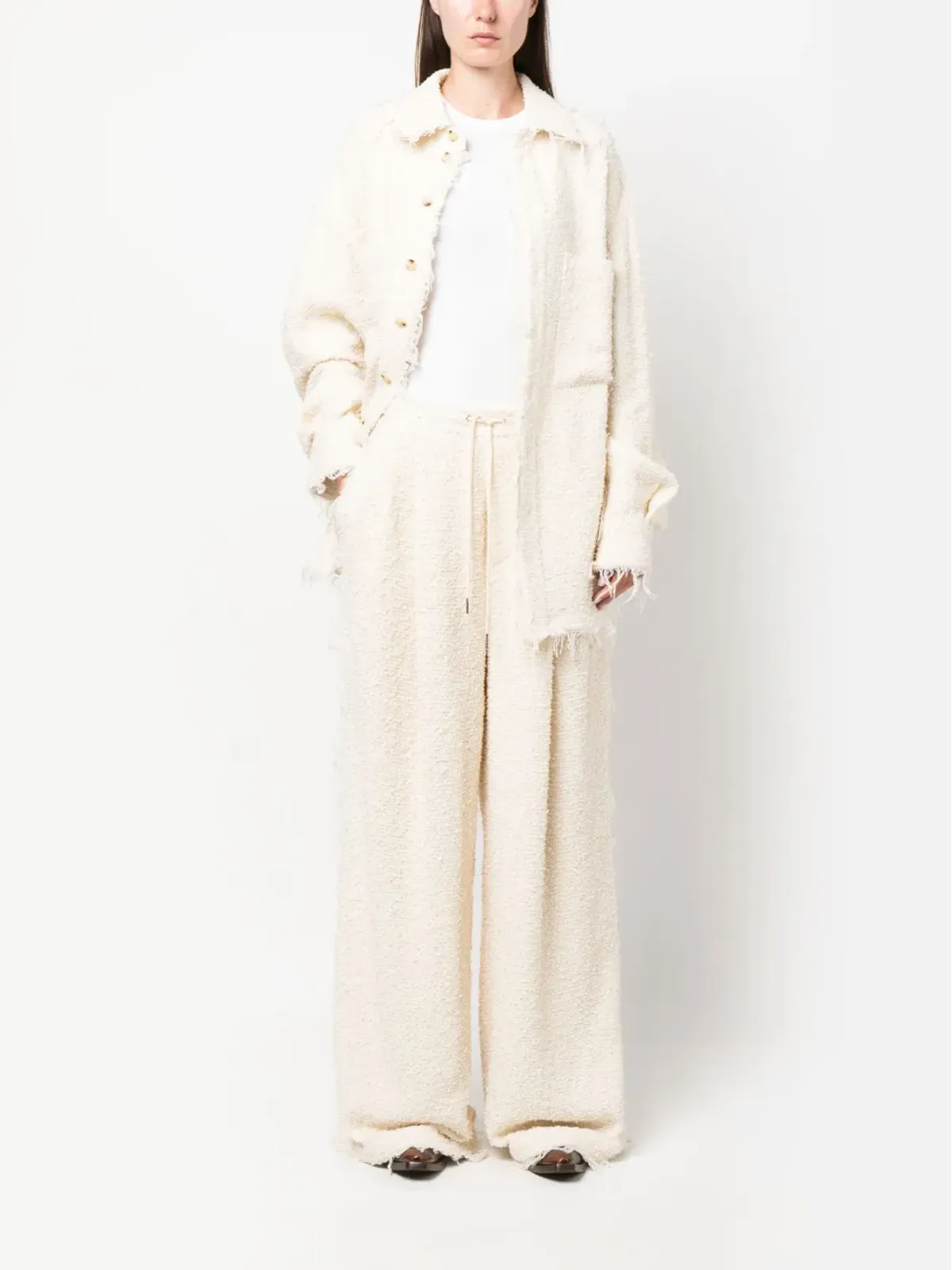 Eckhaus Latta ブークレ・ワイドパンツ - 画像3