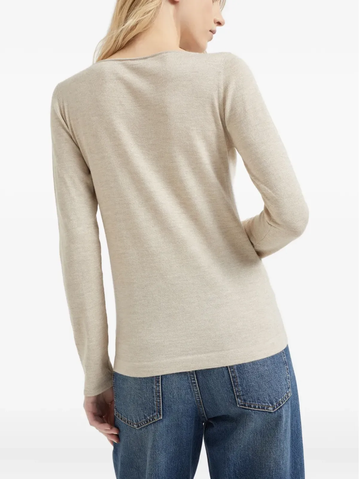 Brunello Cucinelli カシミヤ混紡ニットセーター - 画像3