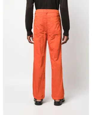 Eckhaus Latta シワ加工ストレートパンツ - レッド - サムネイル5