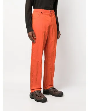 Eckhaus Latta シワ加工ストレートパンツ - レッド - サムネイル4
