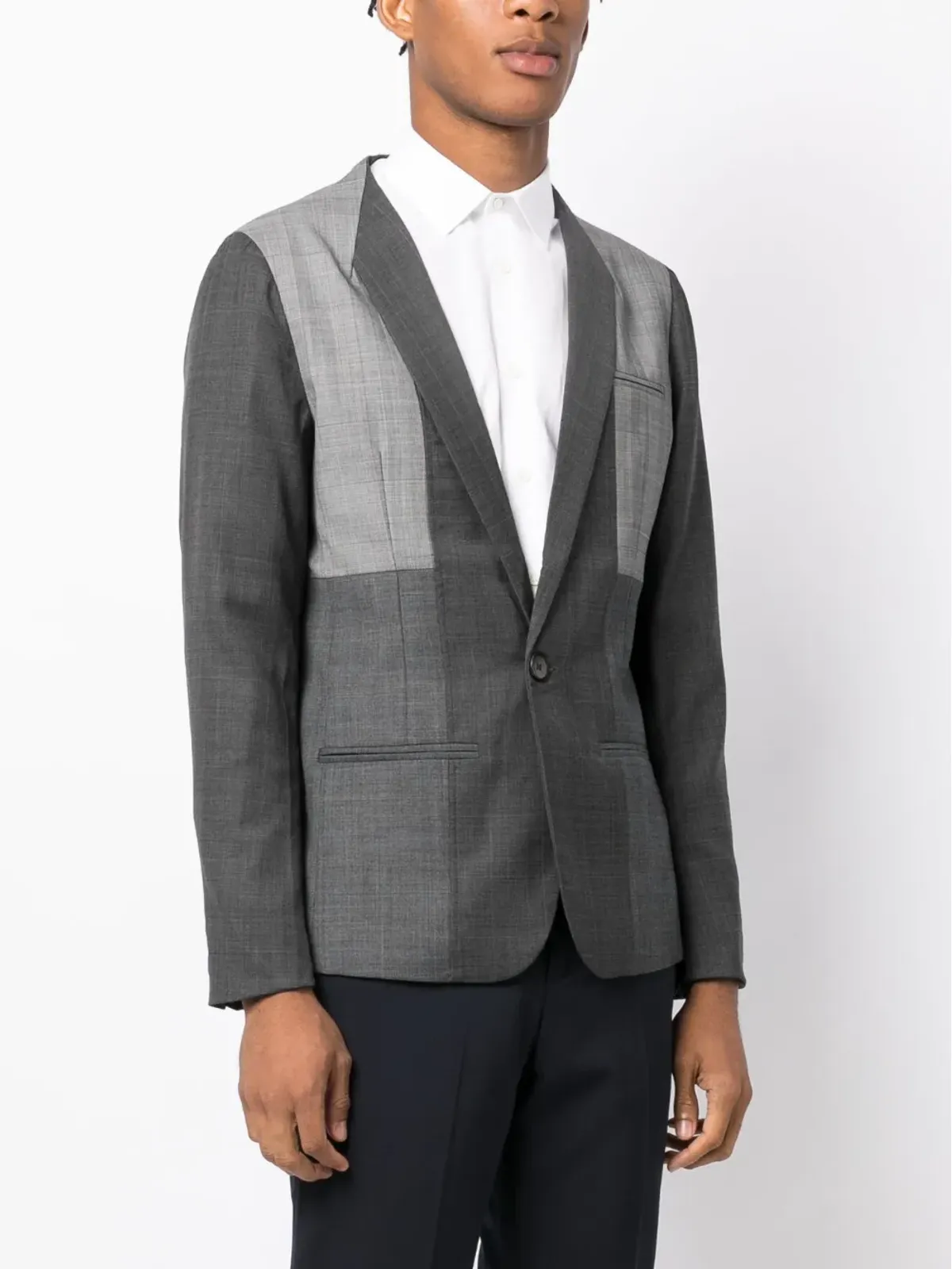 Private Stock The Martel shawl-lapels blazer - Grey - 画像3