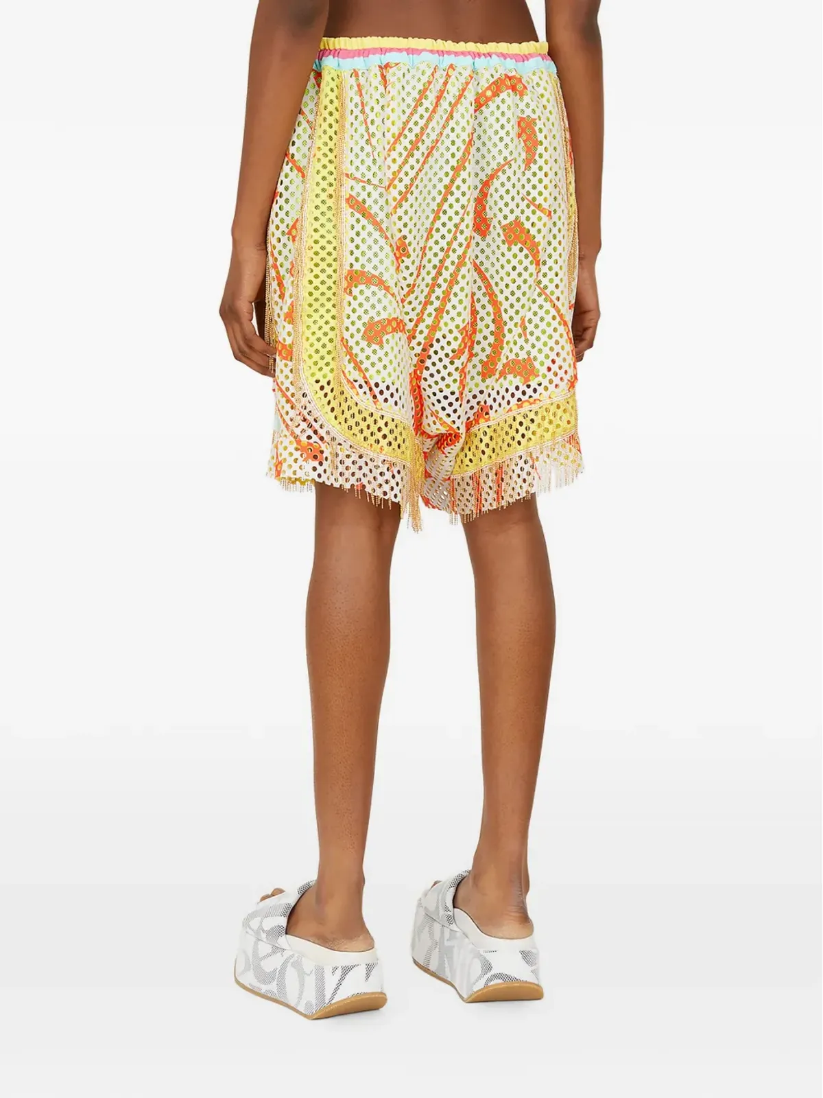 Vivienne Westwood Orb-appliqué mesh shorts - Yellow - 画像4