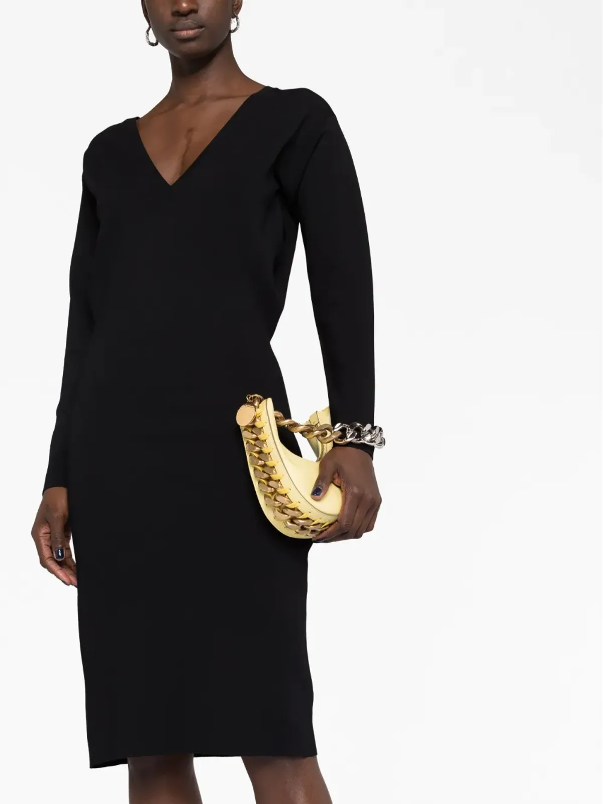 Stella McCartney Vネックニットミディドレス - 画像5
