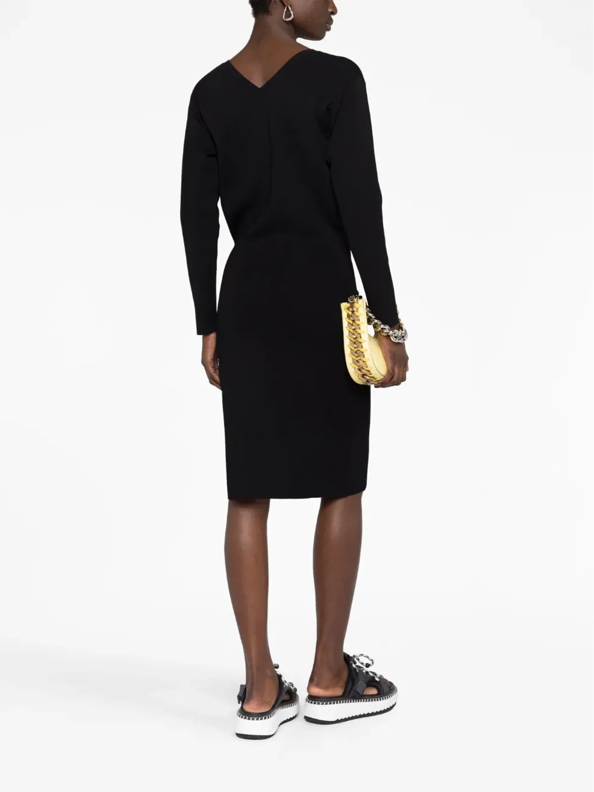 Stella McCartney Vネックニットミディドレス - 画像4
