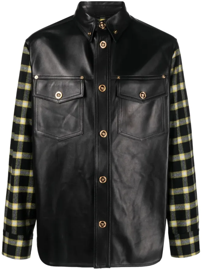 VERSACE Versace チェックパネルシャツジャケットの商品画像