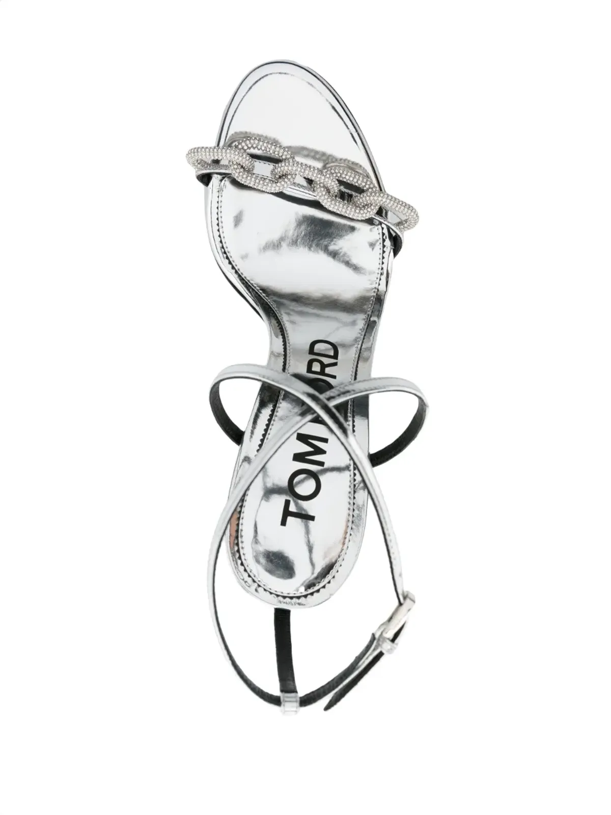 TOM FORD 105mm クリスタル装飾サンダル - シルバー - 画像4