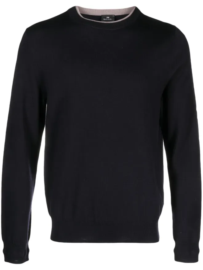 PS Paul Smith PS Paul Smith ロゴ刺繍入り メリノ ジャンパー - ブルーの商品画像