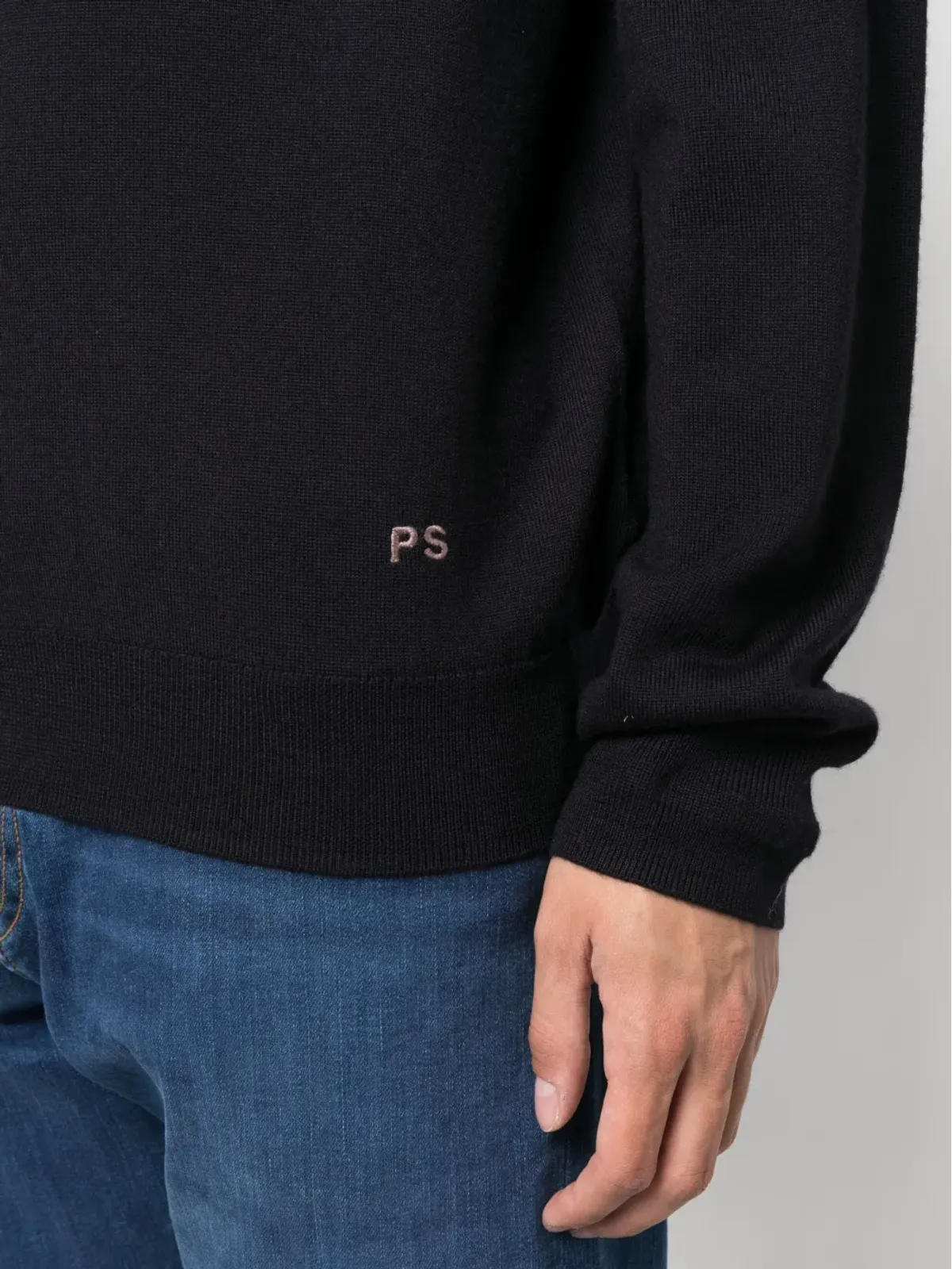 PS Paul Smith ロゴ刺繍入り メリノ ジャンパー - ブルー - 画像5