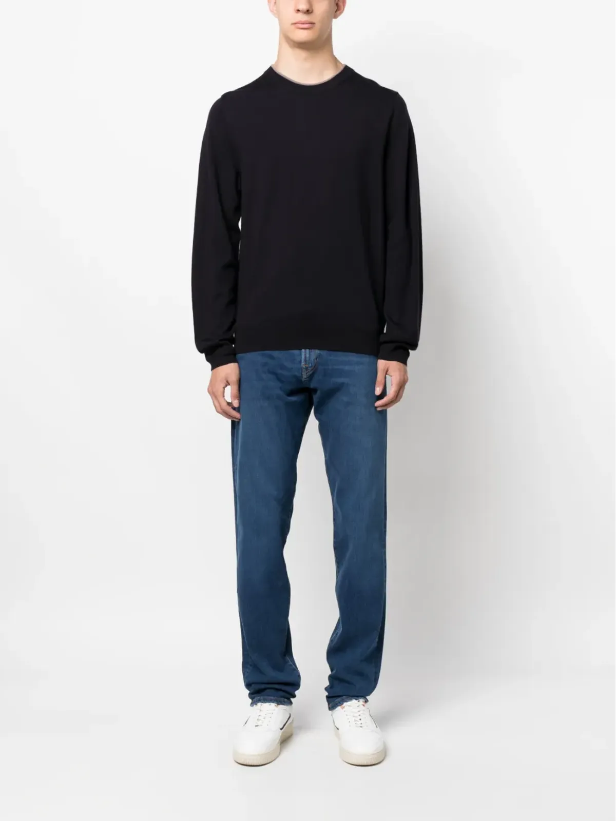 PS Paul Smith ロゴ刺繍入り メリノ ジャンパー - ブルー - 画像2