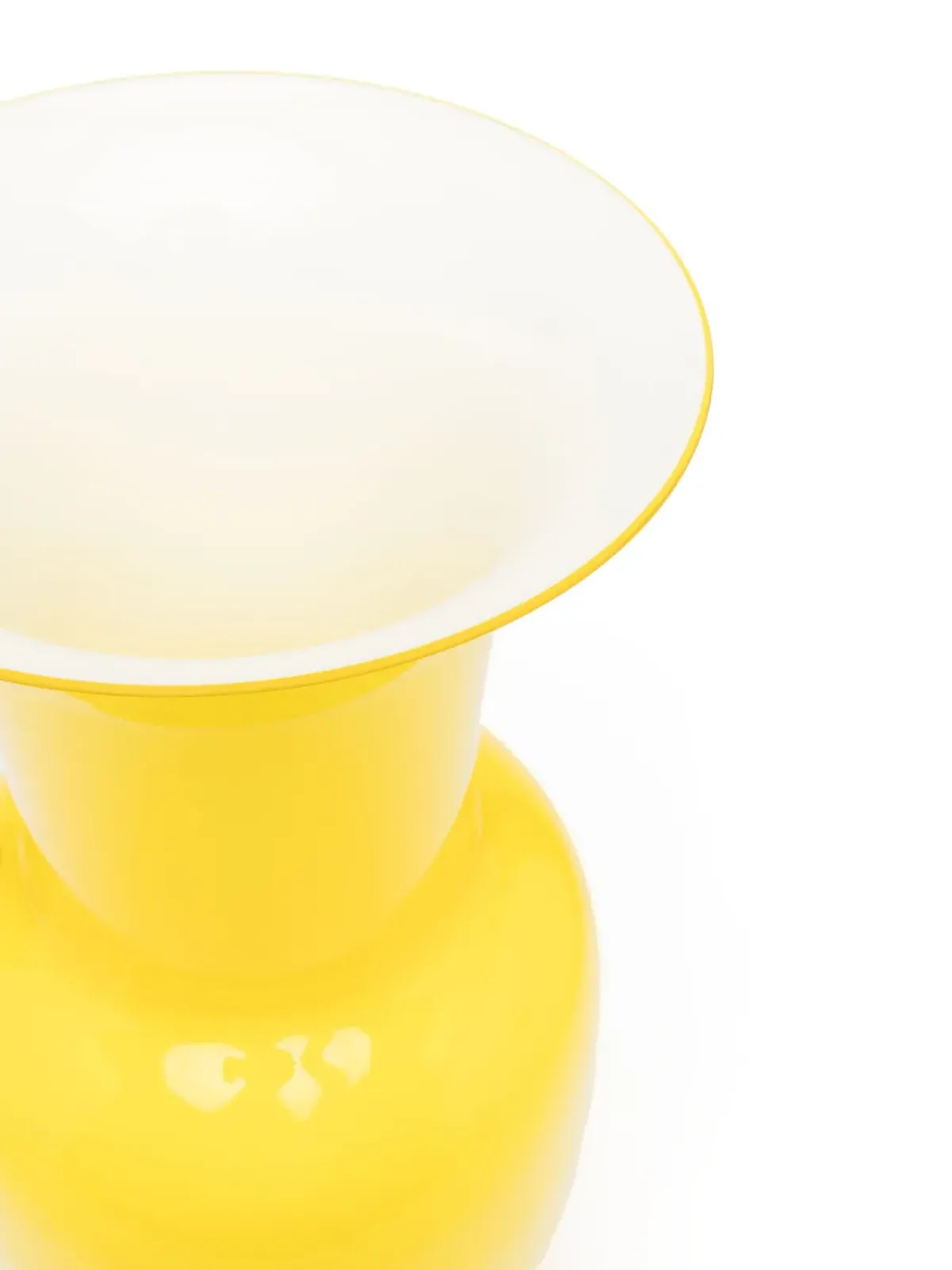 Venini Opalino porcelain vase - Yellow - 画像3