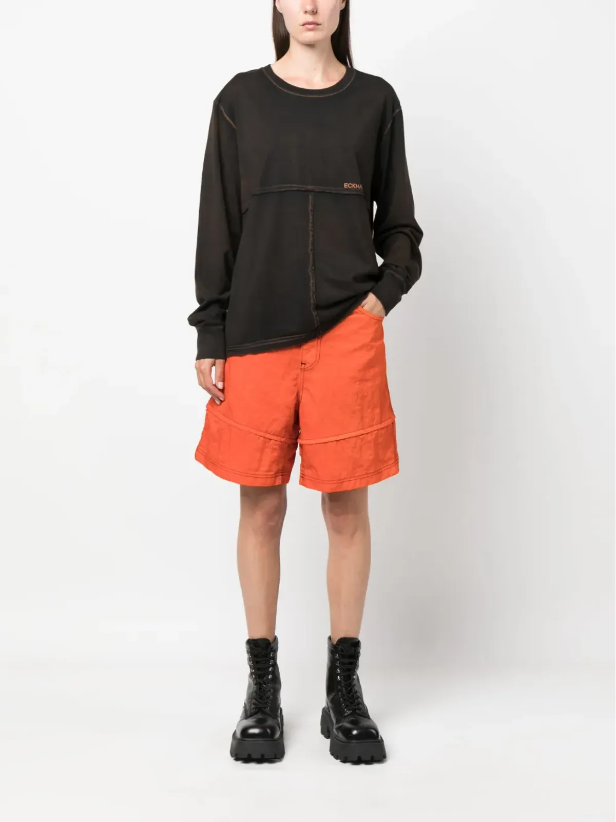 Eckhaus Latta コントラストステッチ バミューダショーツ - 画像3