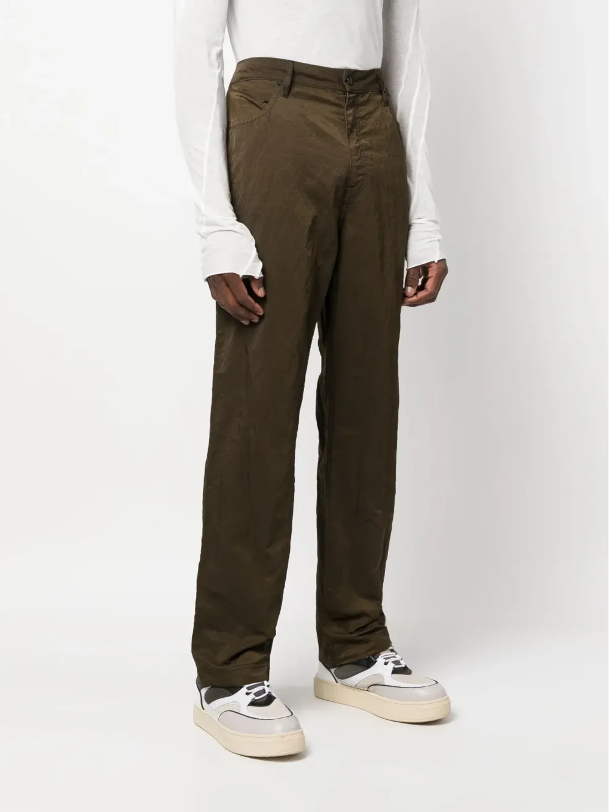 Eckhaus Latta クリンクル加工ストレートパンツ - 画像4