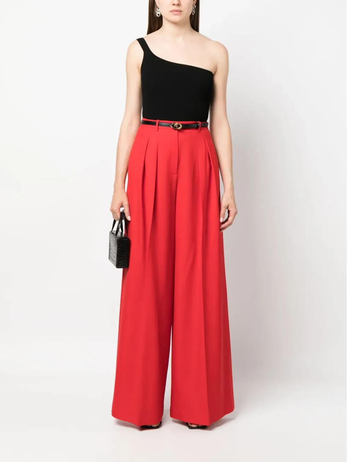 Michael Kors Collection ボックスプリーツウール パラッツォパンツ - 画像2