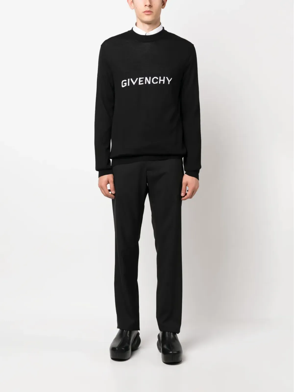 Givenchy ロゴ入りインターシャ ウールセーター - 画像2