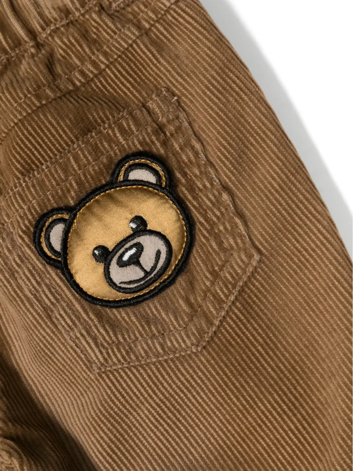 Moschino Kids テディベアパッチ コーデュロイパンツ - 画像3