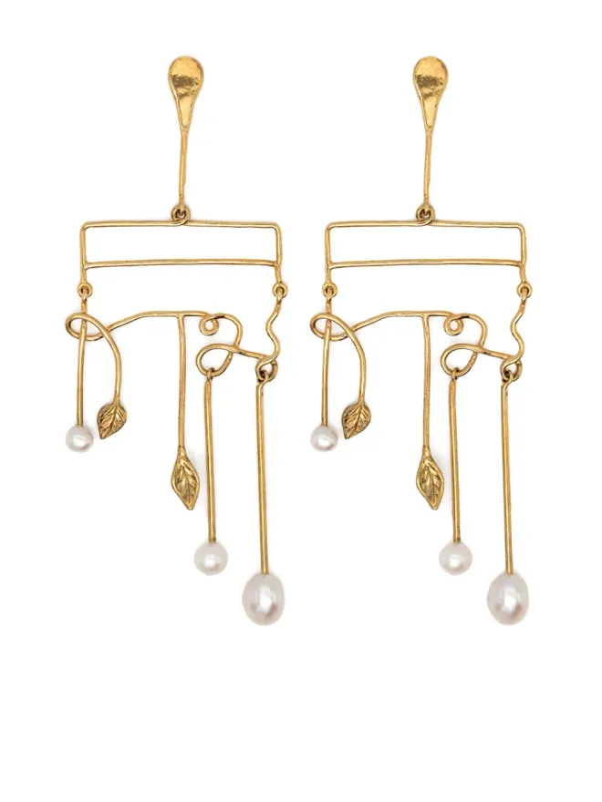 Aurelie Bidermann Aurelie Bidermann Sirocco淡水パール装飾ピアス - ゴールドの商品画像