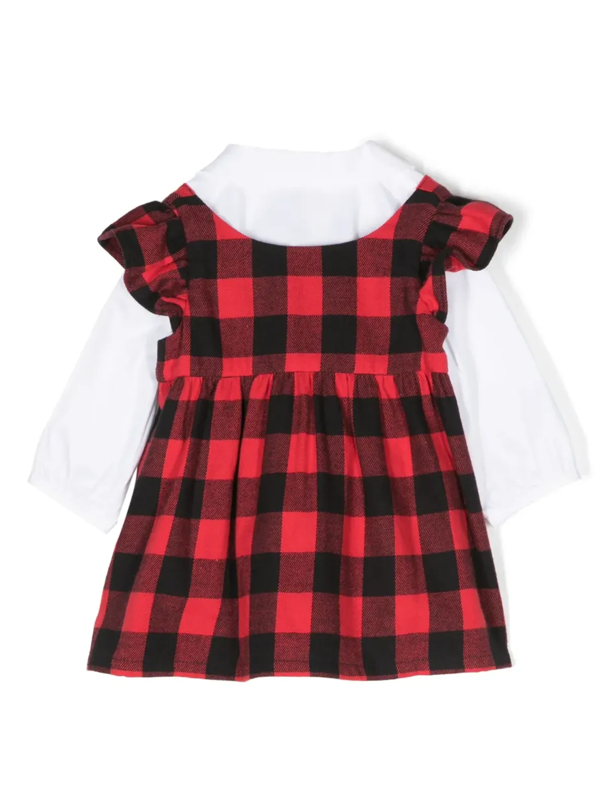 Moschino Kids テディベアモチーフ チェック柄ドレス - 画像2