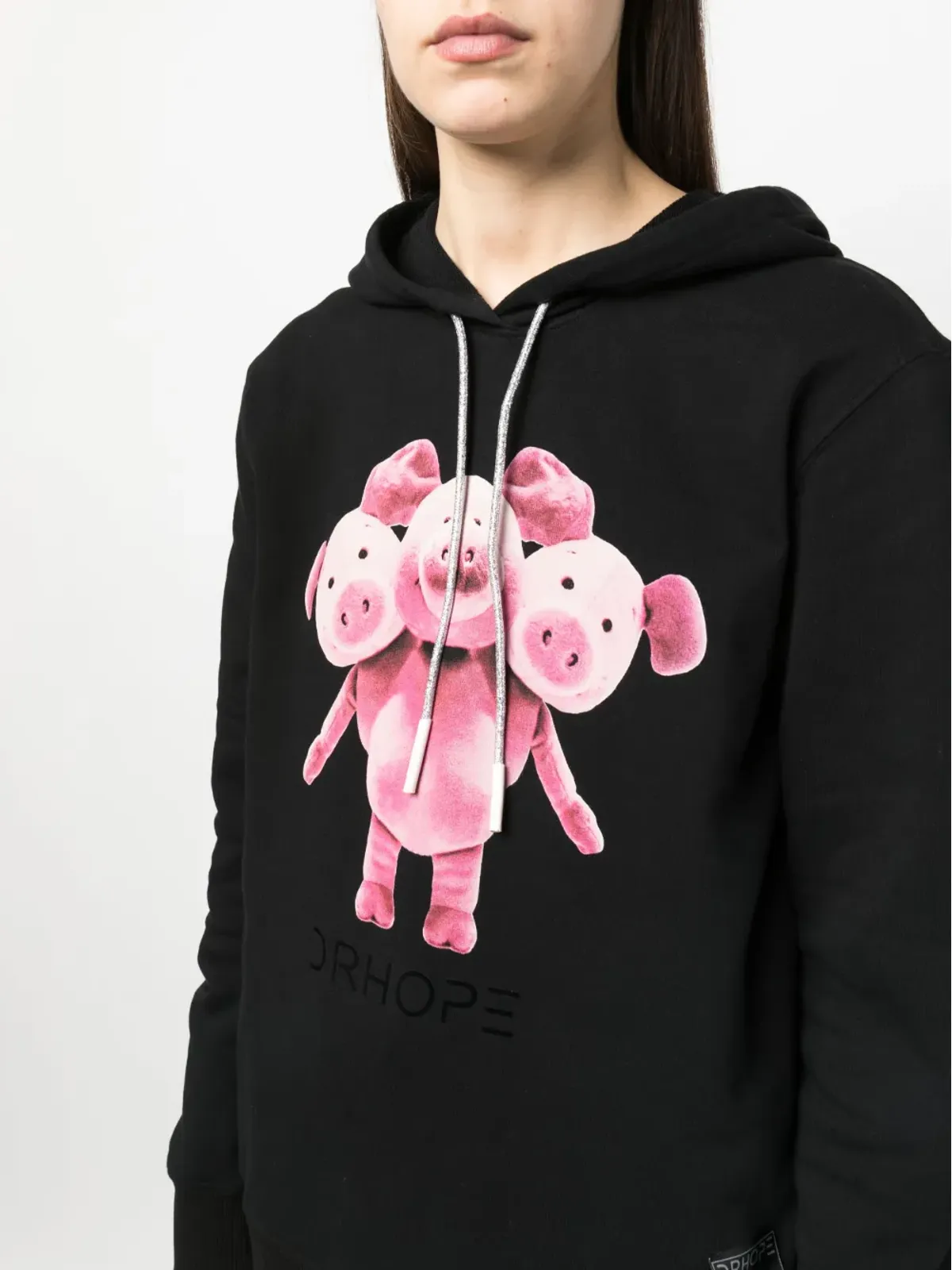DRHOPE グラフィックプリント コットン パーカー - 画像5