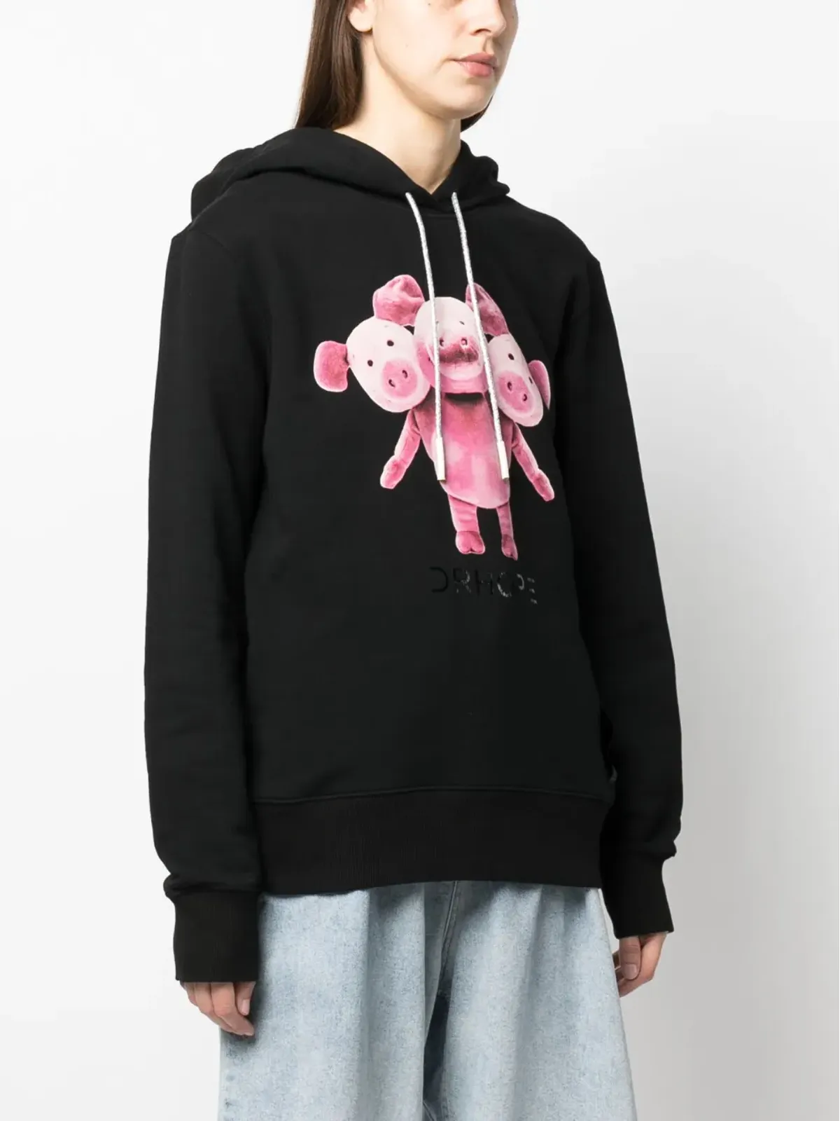 DRHOPE グラフィックプリント コットン パーカー - 画像3