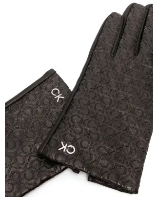 Calvin Klein リロック ロゴエンボス レザー グローブ - サムネイル2