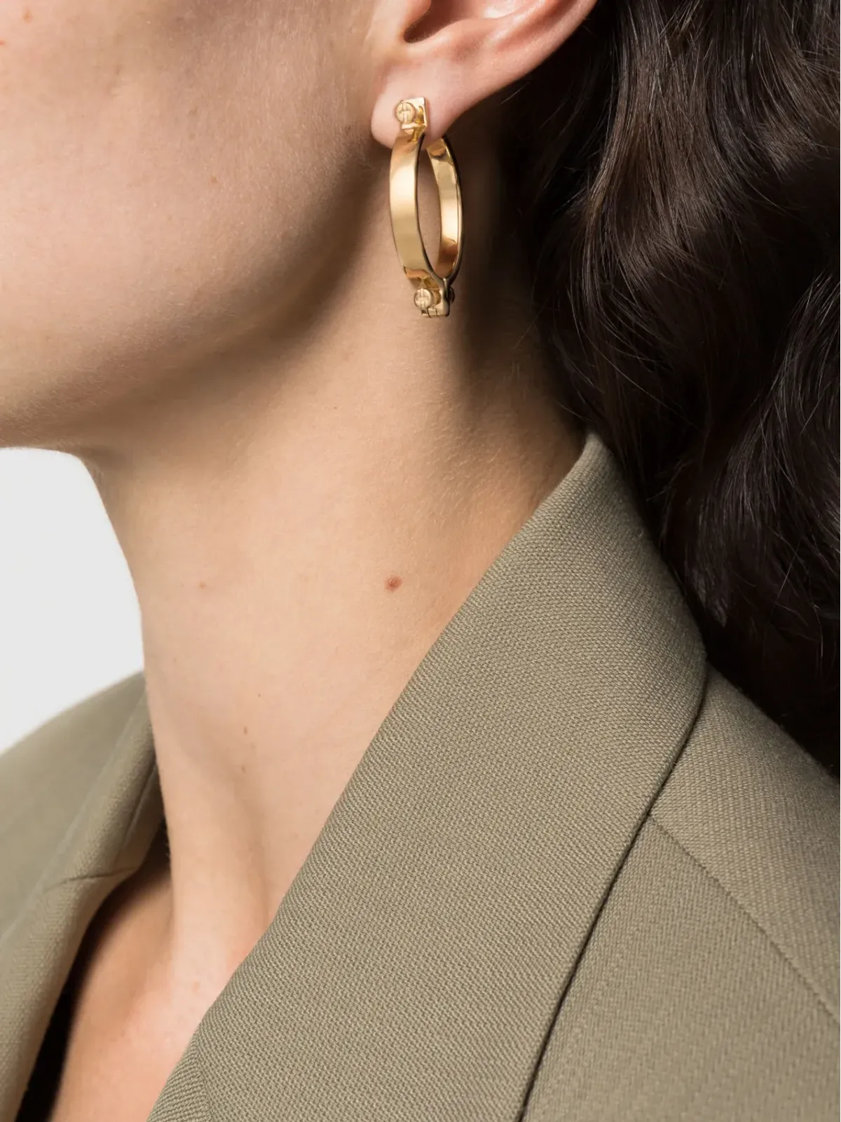 Annelise Michelson スクリュー・モチーフ・フープピアス - 画像2