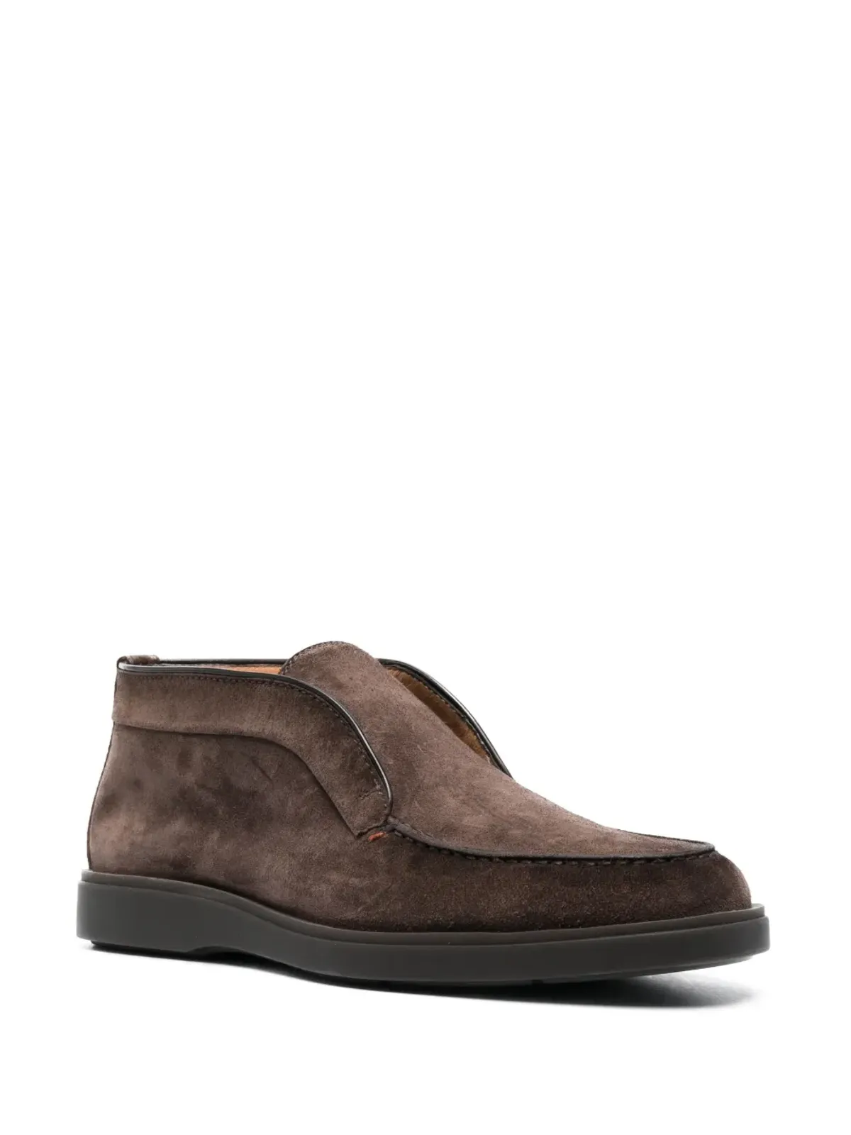 Santoni デザートスリップオンスエードブーツ - ブラウン - 画像2