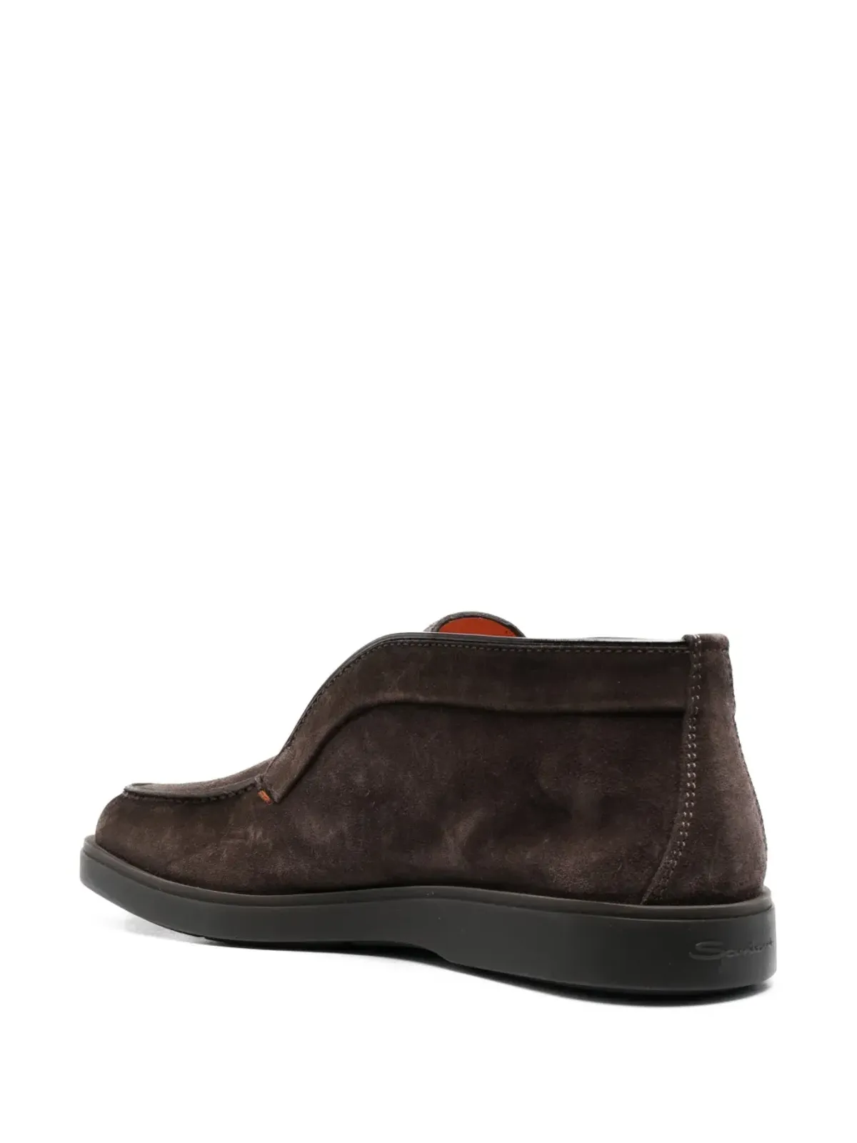 Santoni デザートスリップオンスエードブーツ - ブラウン - 画像3