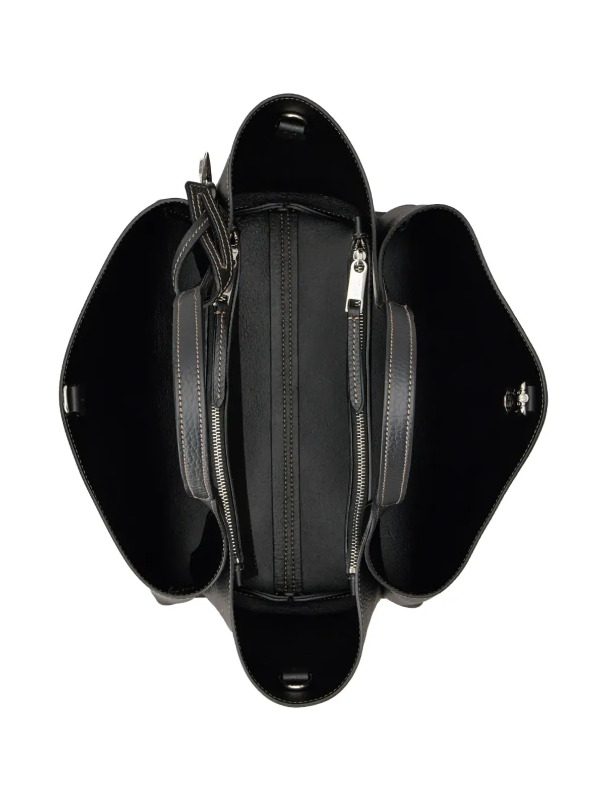 Tod's ロゴプレート付きレザー トートバッグ - 画像3