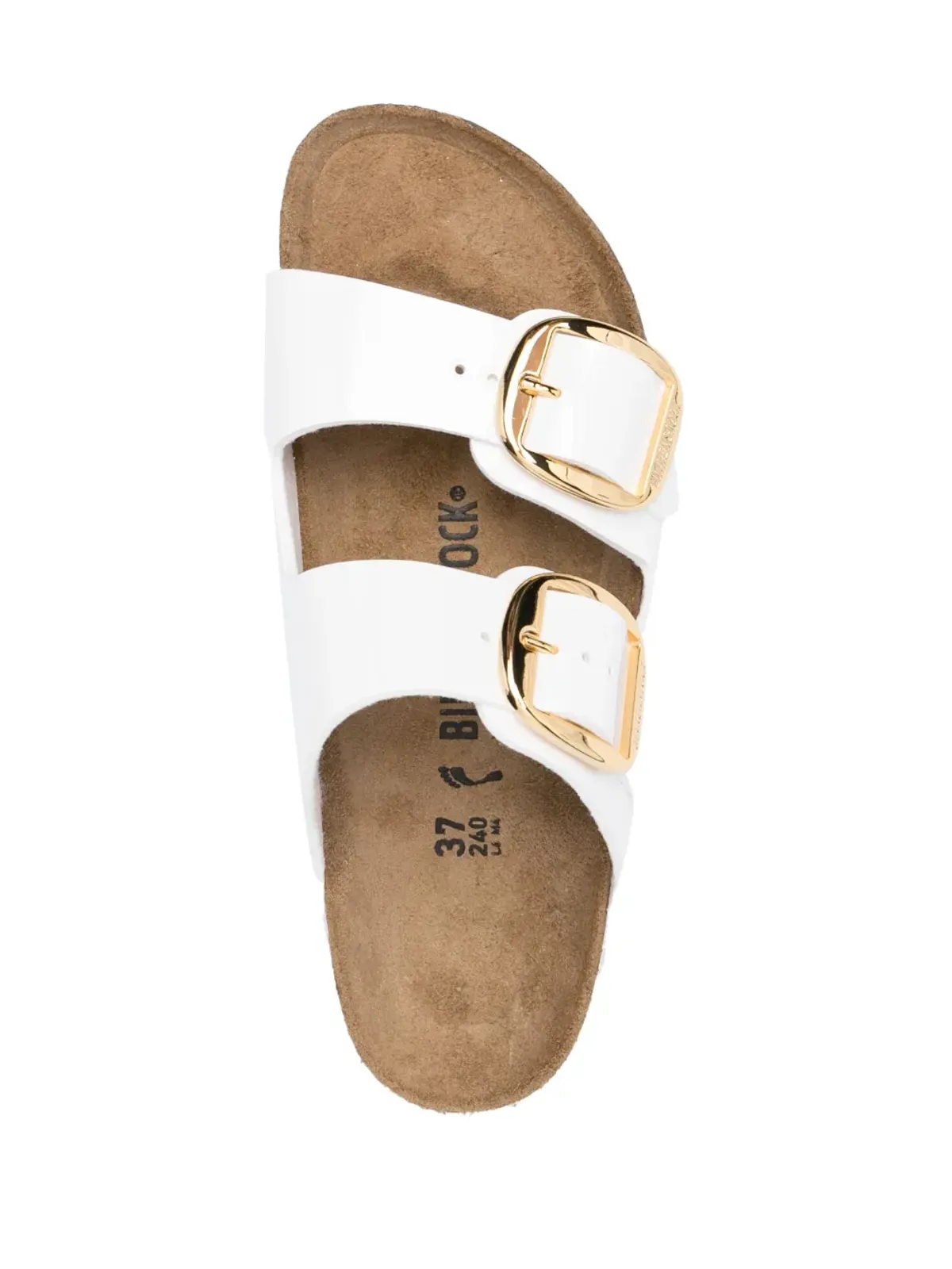 Birkenstock アリゾナ Big Buckle レザーサンダル - ホワイト - 画像4