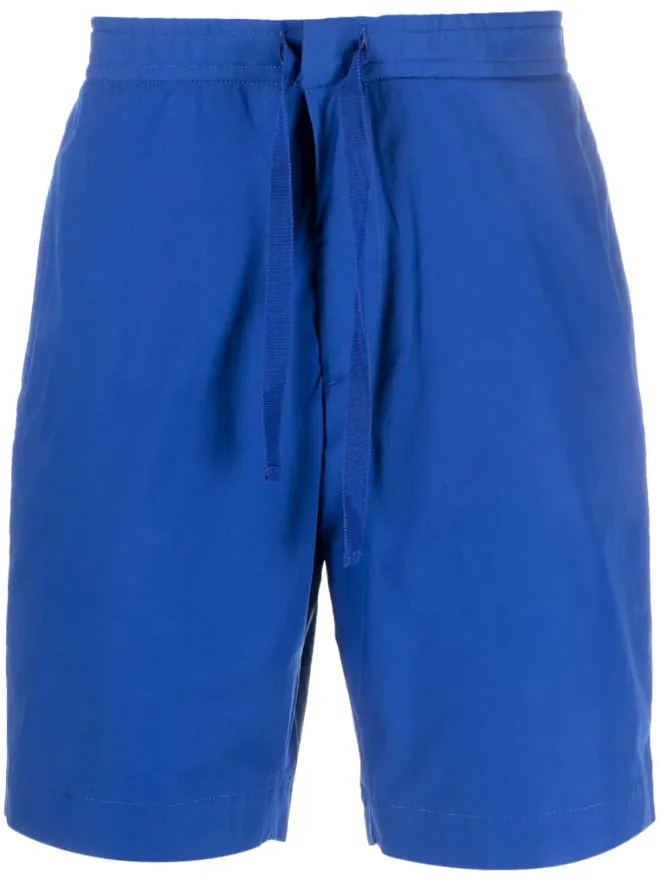 Officine Generale Officine Generale Joaquim ドローストリングウエスト コットンショーツ ブルーの商品画像