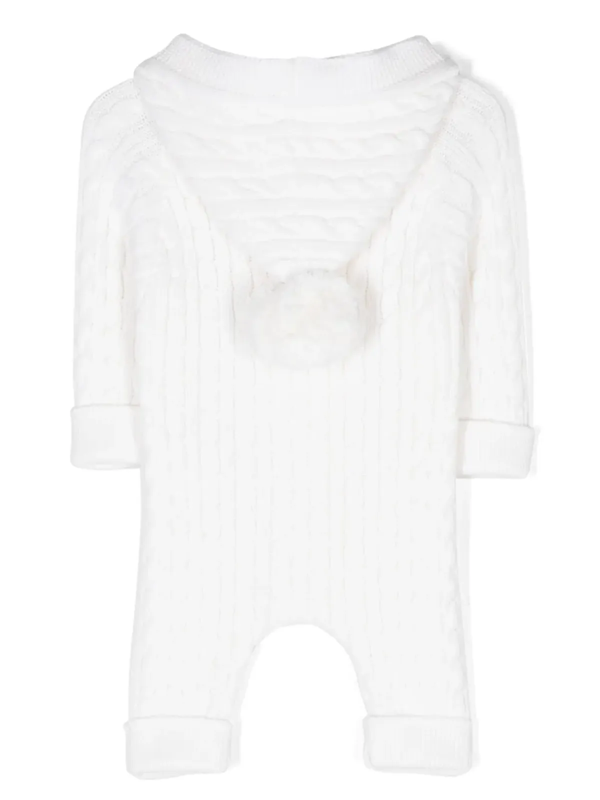 Moschino Kids テディベア・パッチ付きニット ロンパース - White - 画像2