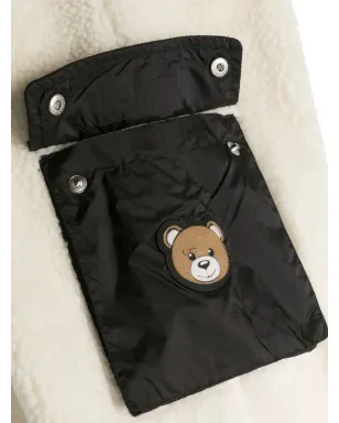 Moschino Kids フェイクファー トラックパンツ ホワイト - サムネイル3