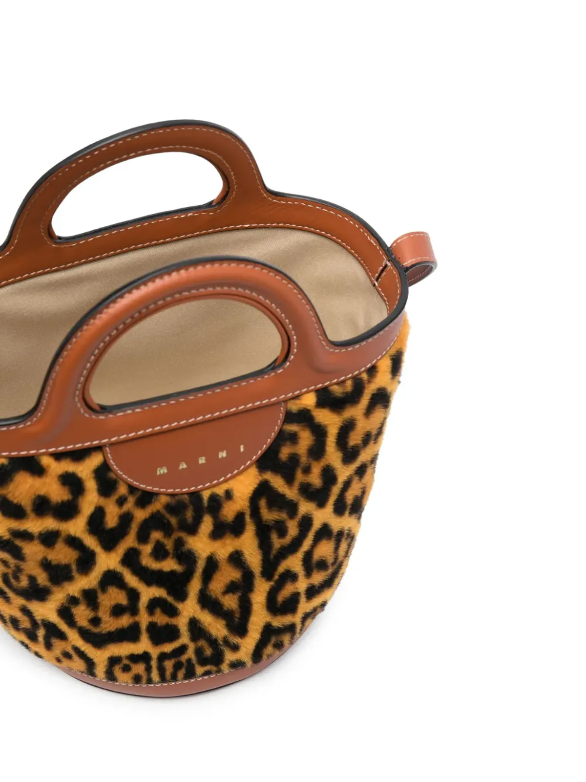 Marni ミニ Tropicalia レオパードプリント バケットバッグ - ブラウン - 画像5
