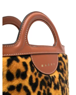Marni ミニ Tropicalia レオパードプリント バケットバッグ - ブラウン - サムネイル4