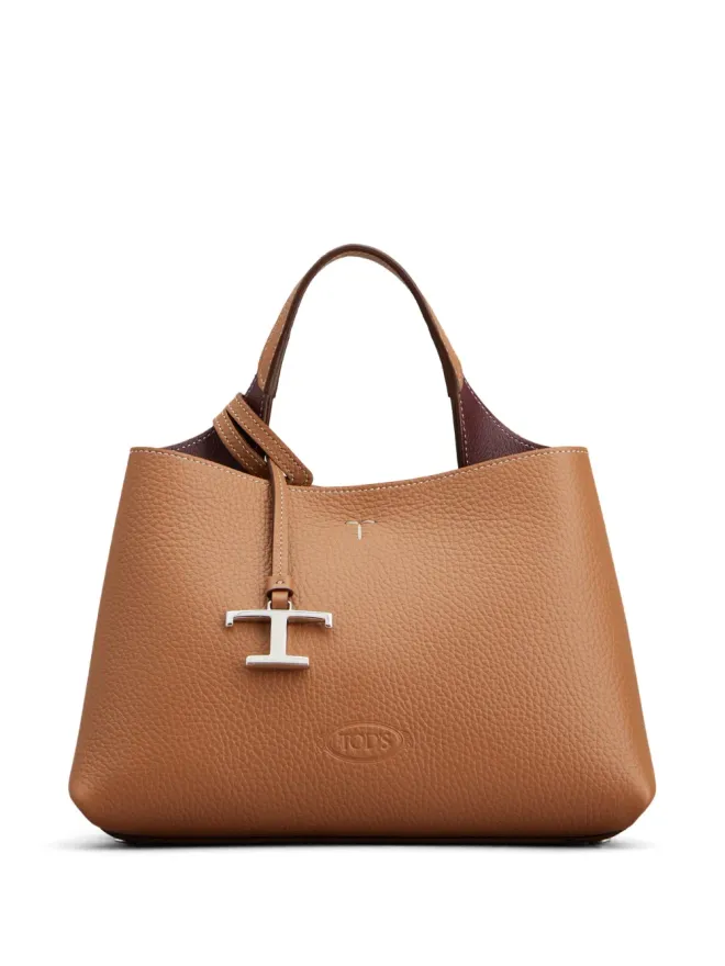 Tod's Tod's ロゴペンダント レザー トートバッグ ブラウンの商品画像