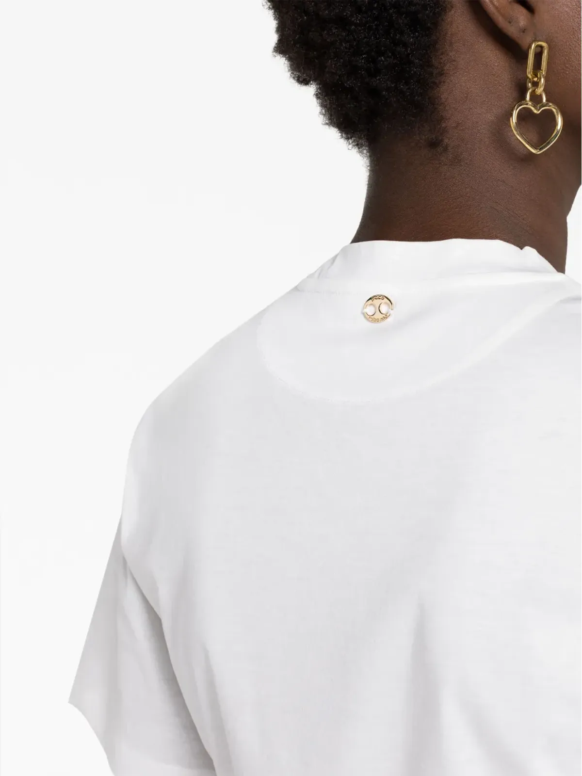 Rabanne ギャザー入りコットンTシャツ - 画像3