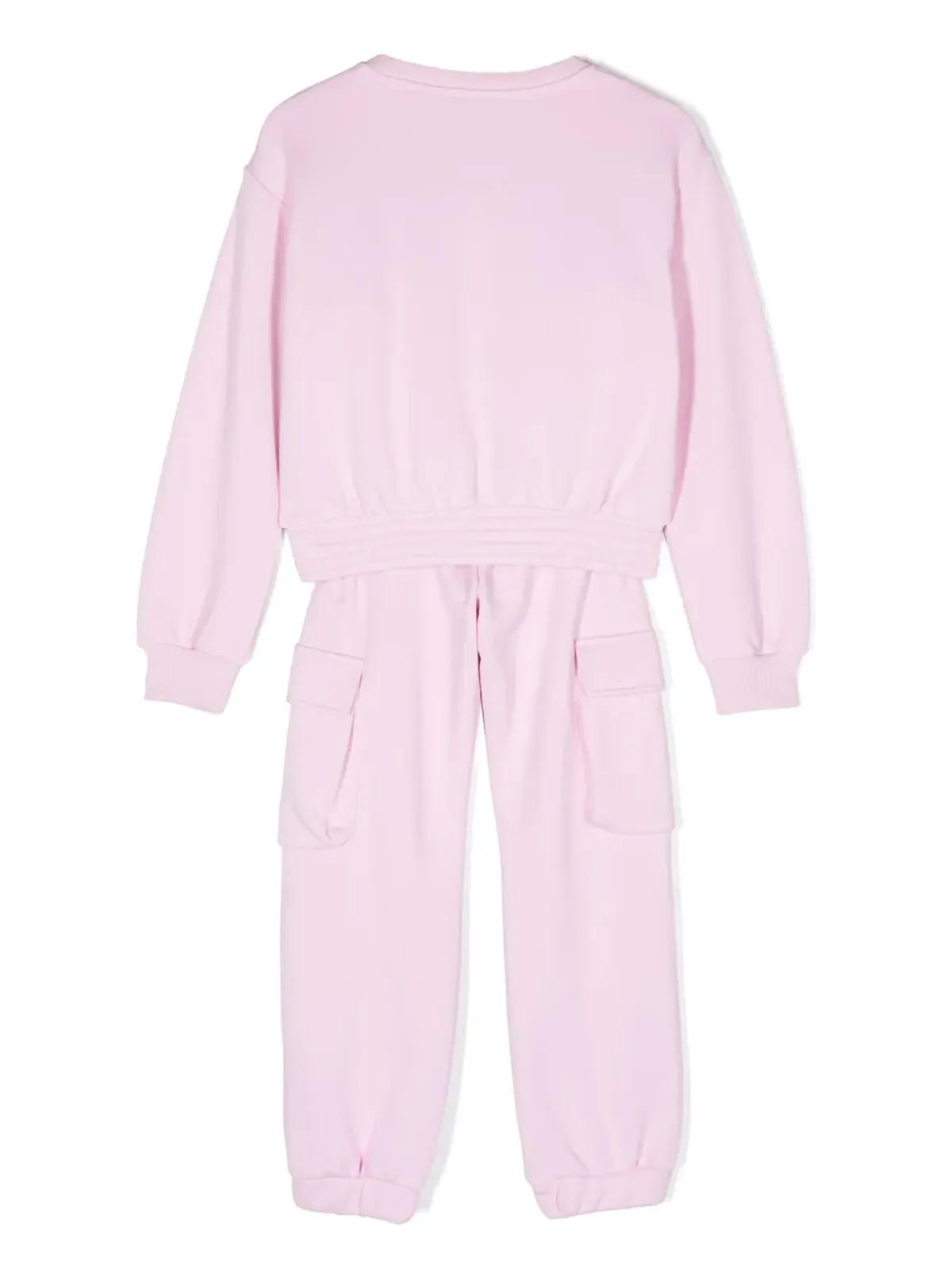 Moschino Kids ロゴプリント トラックスーツセット ピンク - 画像2