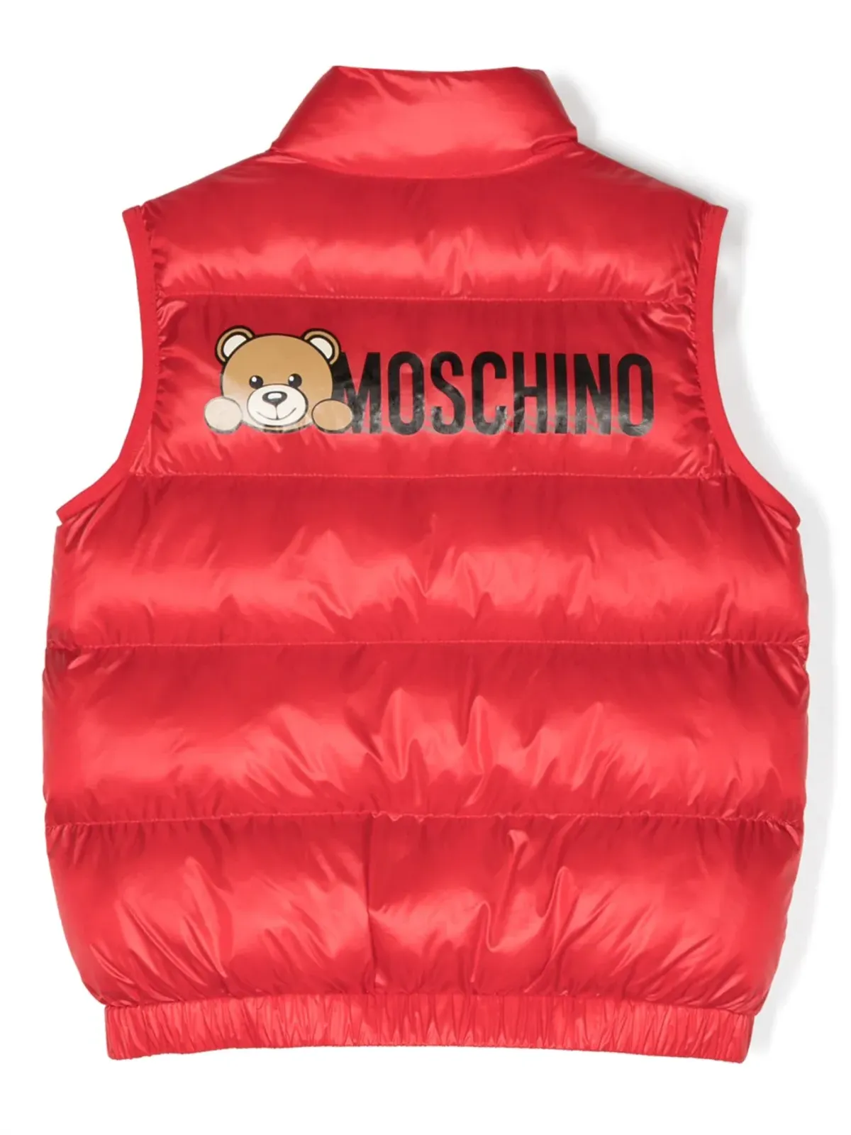 Moschino Kids ロゴプリント入りダウンベスト - 画像2