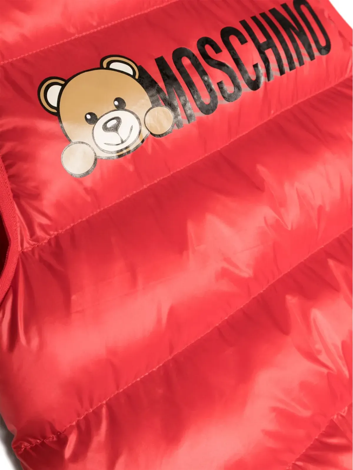 Moschino Kids ロゴプリント入りダウンベスト - 画像3