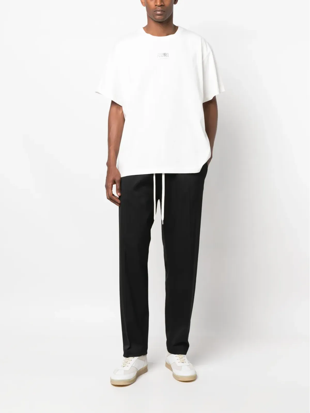 MM6 Maison Margiela ロゴパッチ コットン Tシャツ ホワイト - 画像2