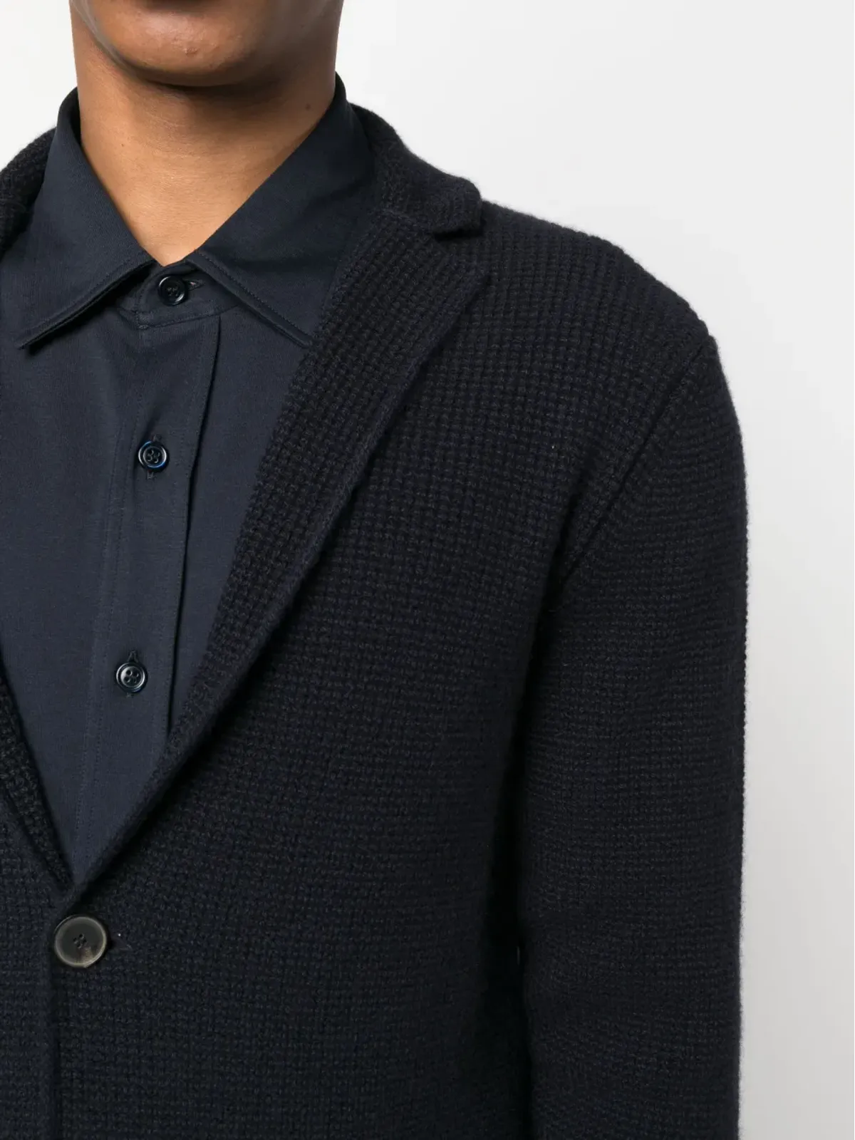 Brioni ワッフルニットボタンアップカーディガン - 画像5