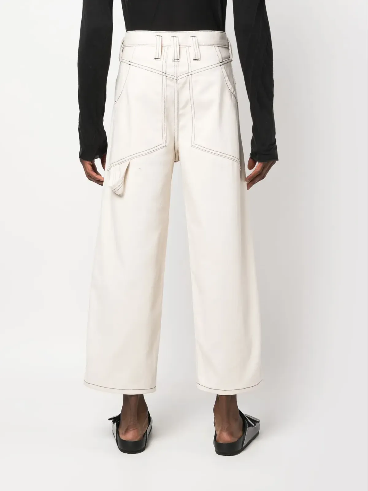Eckhaus Latta ワイドレッグ クロップドパンツ - 画像5