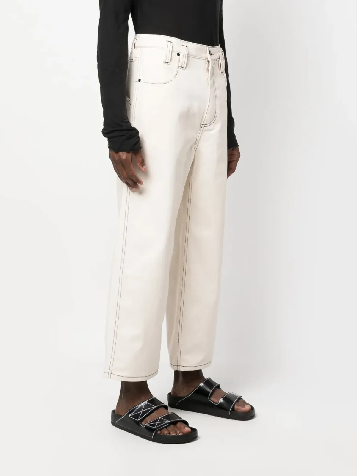 Eckhaus Latta ワイドレッグ クロップドパンツ - 画像4