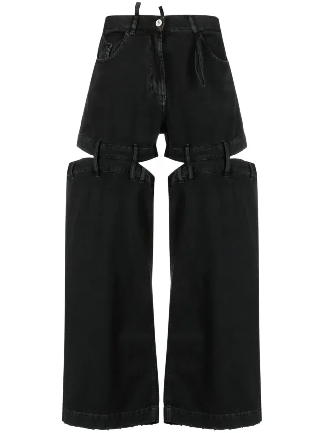 THE ATTICO The Attico カットアウト・ワイドレッグジーンズの商品画像