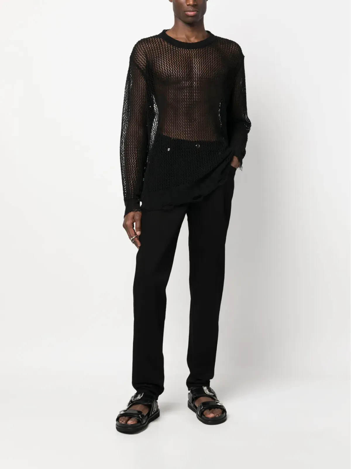 Eckhaus Latta ミッドライズストレートジーンズ - 画像2