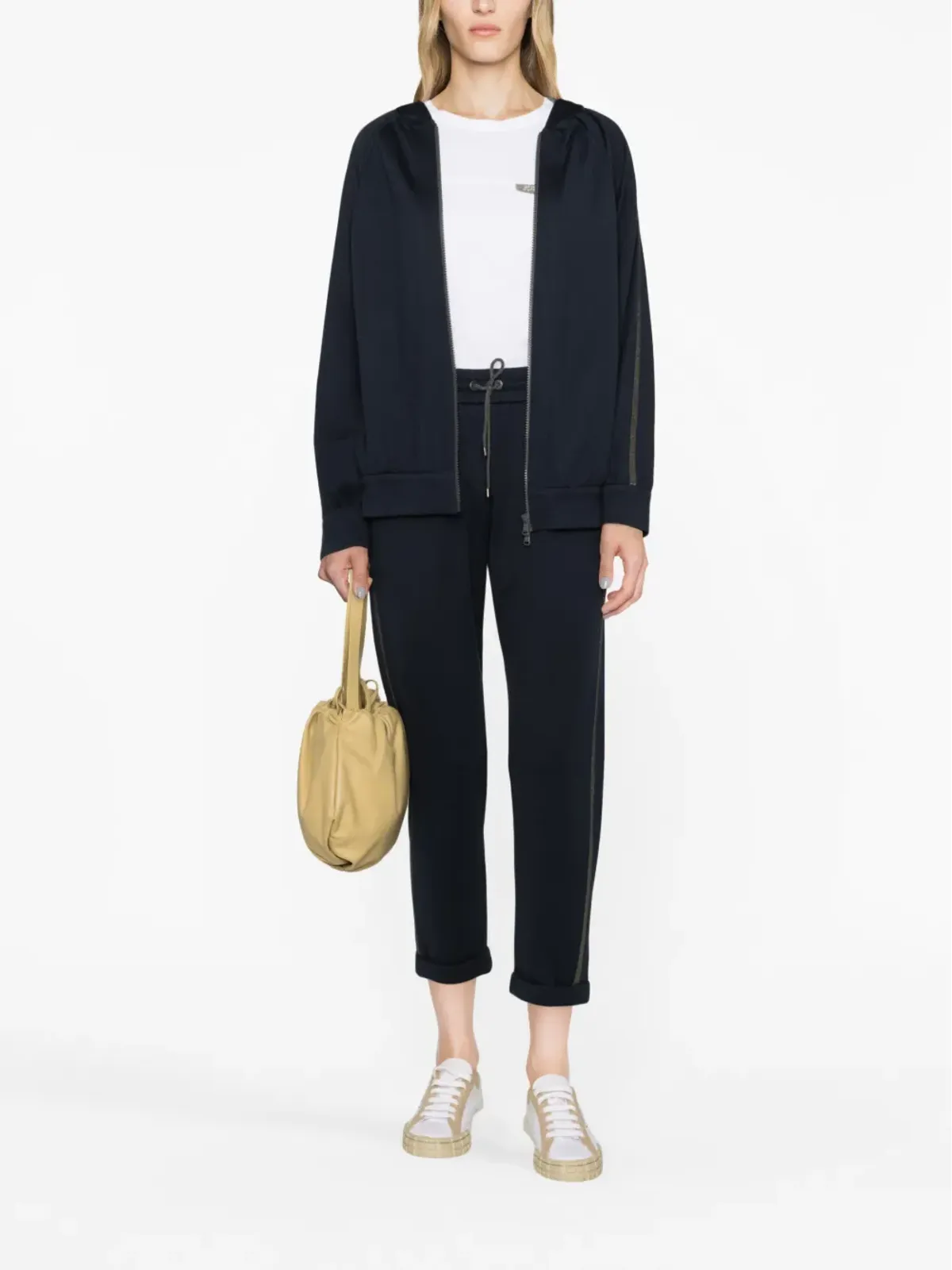 Brunello Cucinelli モニリ装飾ジップフーディ - 画像2