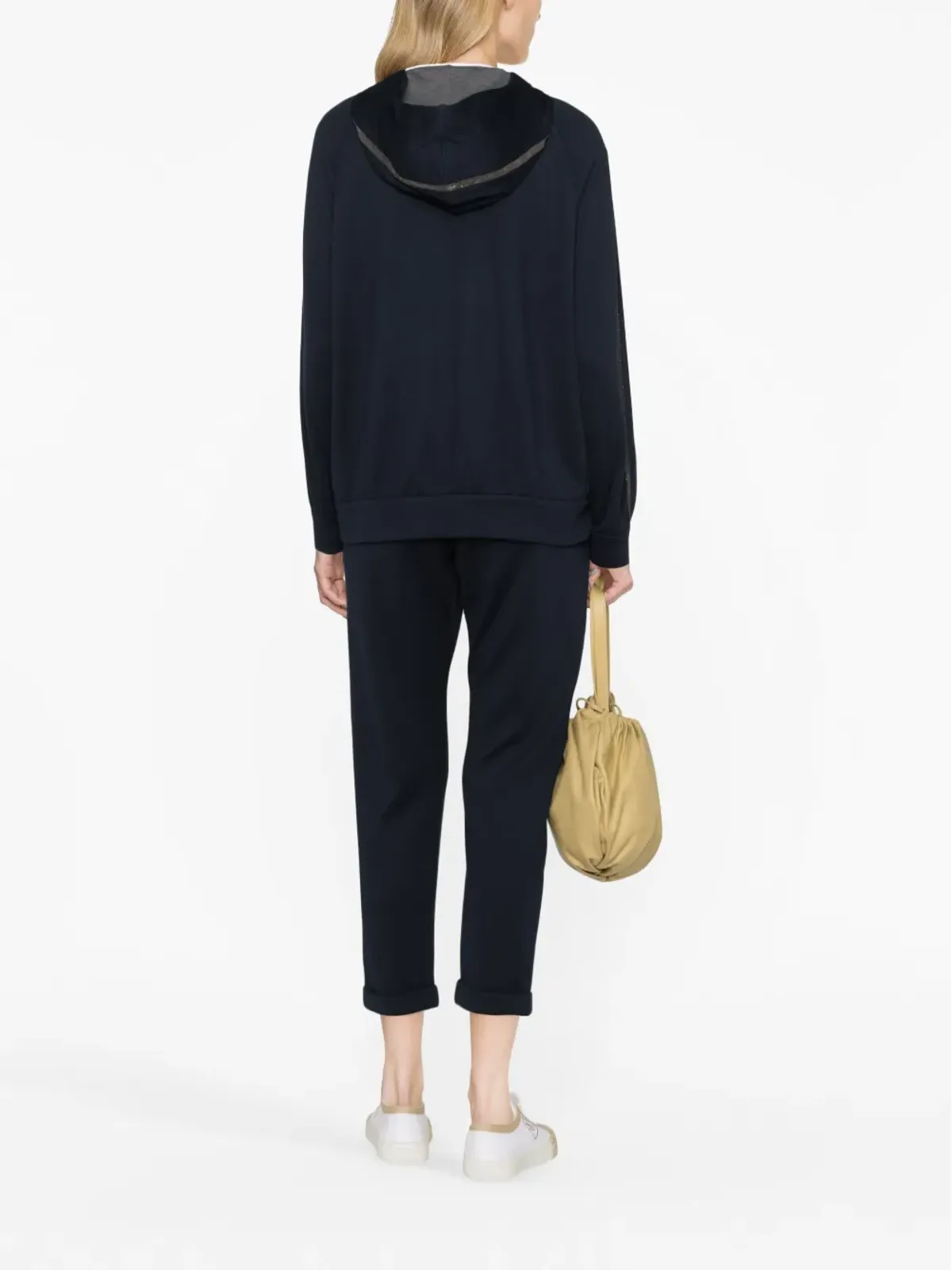 Brunello Cucinelli モニリ装飾ジップフーディ - 画像4