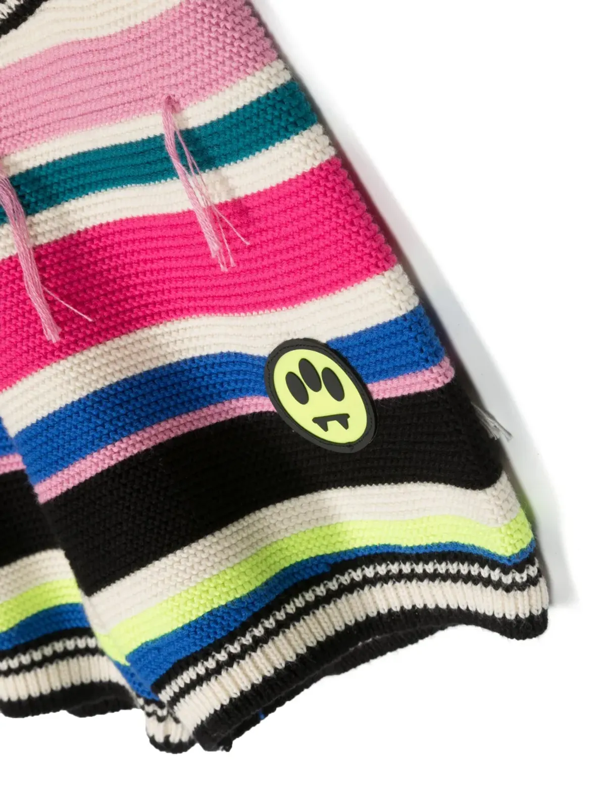 Barrow kids ストライプ柄 ロゴパッチ付き ニットショーツ - 画像3