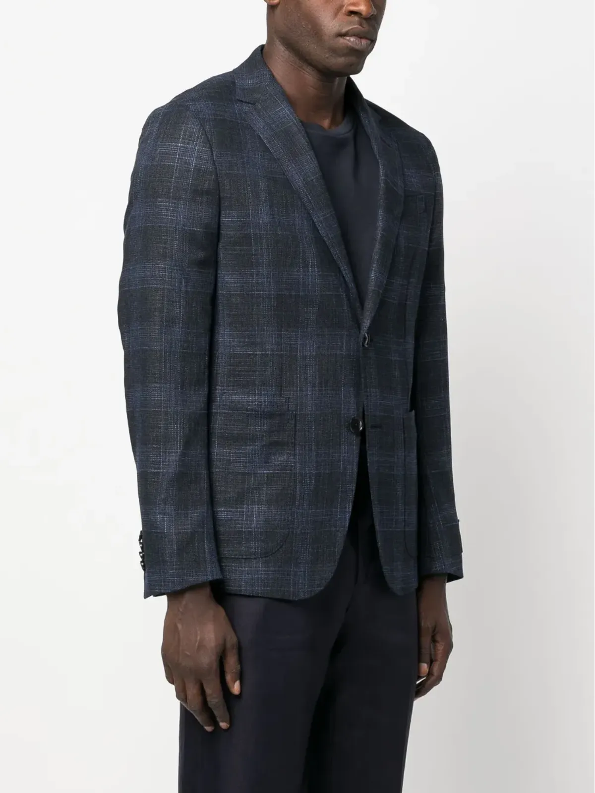 Zegna チェック柄シングルブレストブレザー - 画像3