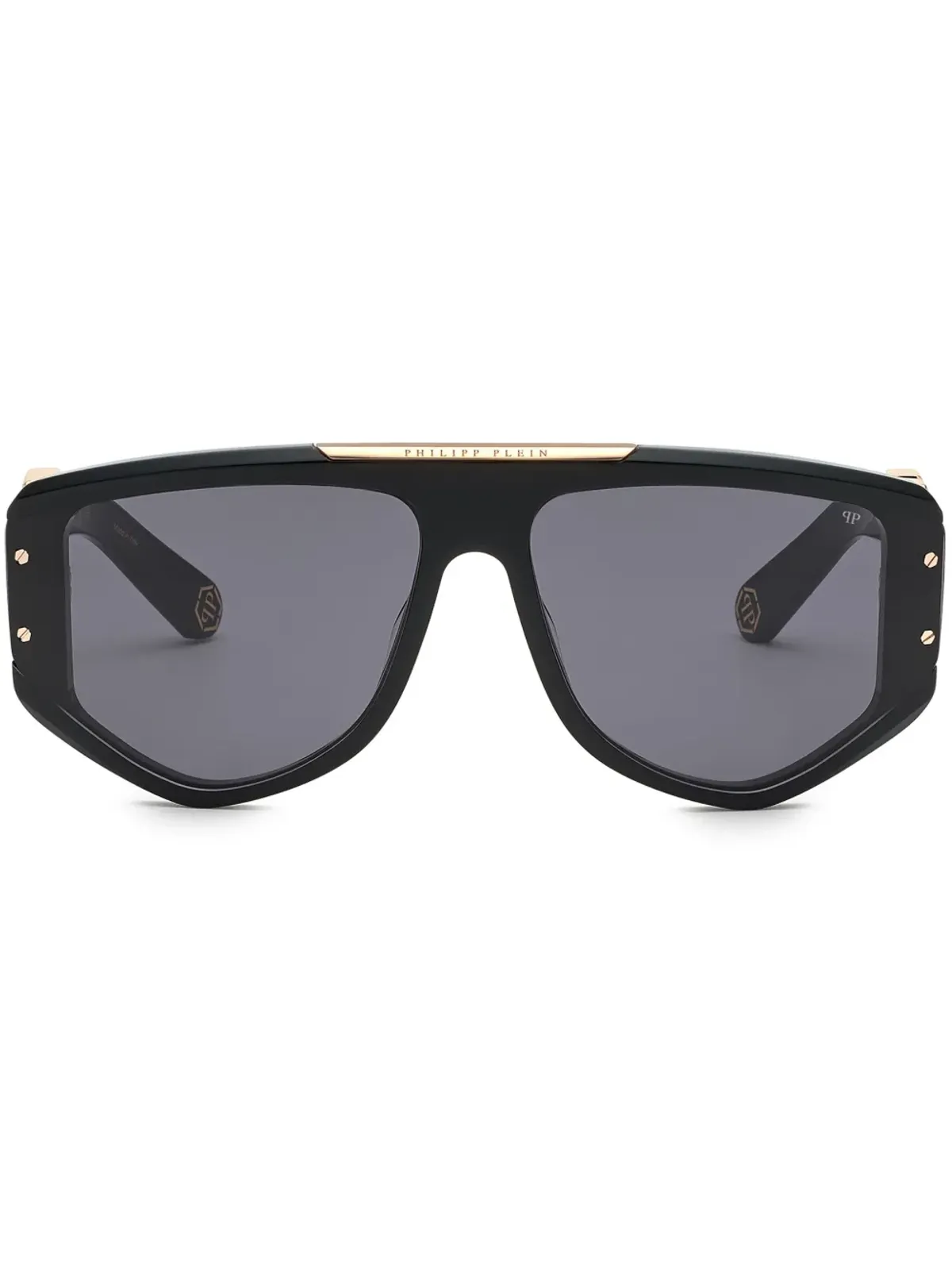 Philipp Plein Eyewear レクタンギュラーロゴプレート サングラス - 画像1